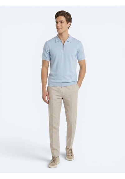 Kip Taş Kumaş Relaxed Fit Casual Keten Karışımlı Pantolon