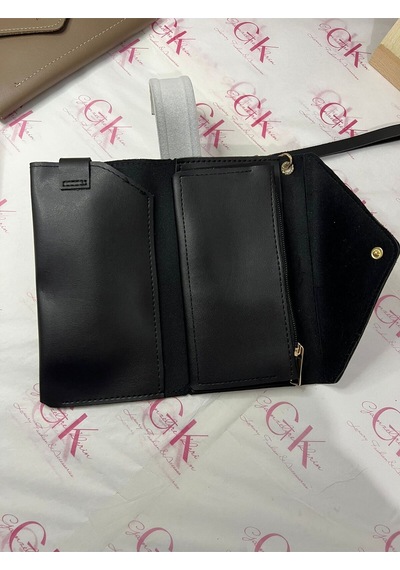 Gk Gamzelirenklerim Luxury Fashıon&accessorıes El Askılı Telefon Ve Para Bölmeli Lux Yumuşak Deri Cüzdan Siyah