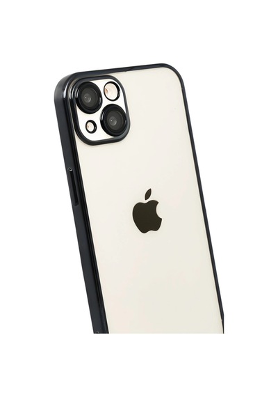 Apple iPhone Uyumlu 15 Lensli Silikon - Siyah