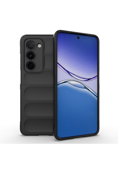 Oppo A5 Kılıf Darbe Emici Kamera Korumalı Esnek Tpu Oyuklu Arka Yüzey Tasarımlı Zore Etnik Silikon Kapak Siyah
