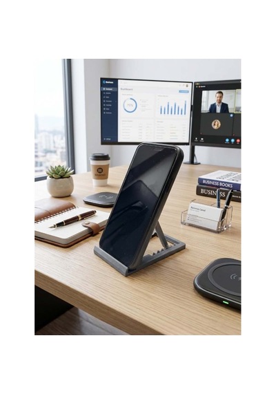 Özel Üretim Katlanabilir & Ayarlanabilir 7 Kademeli Telefon Tablet Standı Tablet Telefon Tutucu Turkuaz