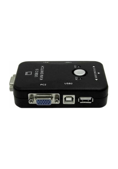 2 Port Usb To Kvm Switch Çoklu Pc Kasa Çoklayıcı Bilgisayar Vga
