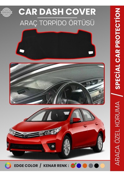 Toyota Corolla E170 2013-2019 Torpido Örtüsü Ön Göğüs Koruma Araca Özel Çatlamayı Önler Kaymaz - 163 Stiloto