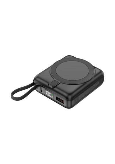 S-link M10l 10000 Mah Magsafe Uyumlu 15w Kablosuz Ve 22.5w Pd Hızlı Şarj Powerbank Siyah Siyah