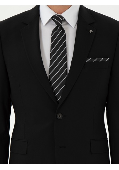Cacharel Siyah Slim Fit Klasik Takım Elbise