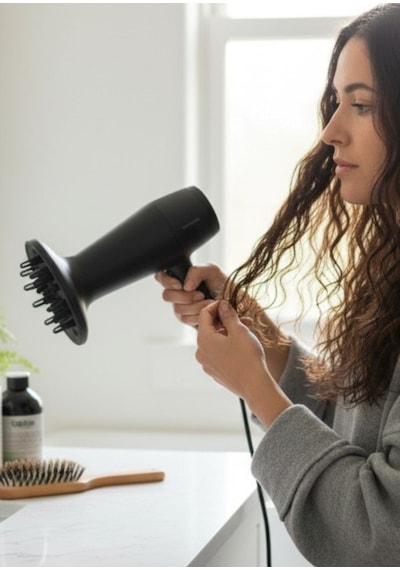 Technow Appro Diffuser Vigo Profesyonel Fön Makinesi Saç Şekillendirici Çelik Başlık Sarı