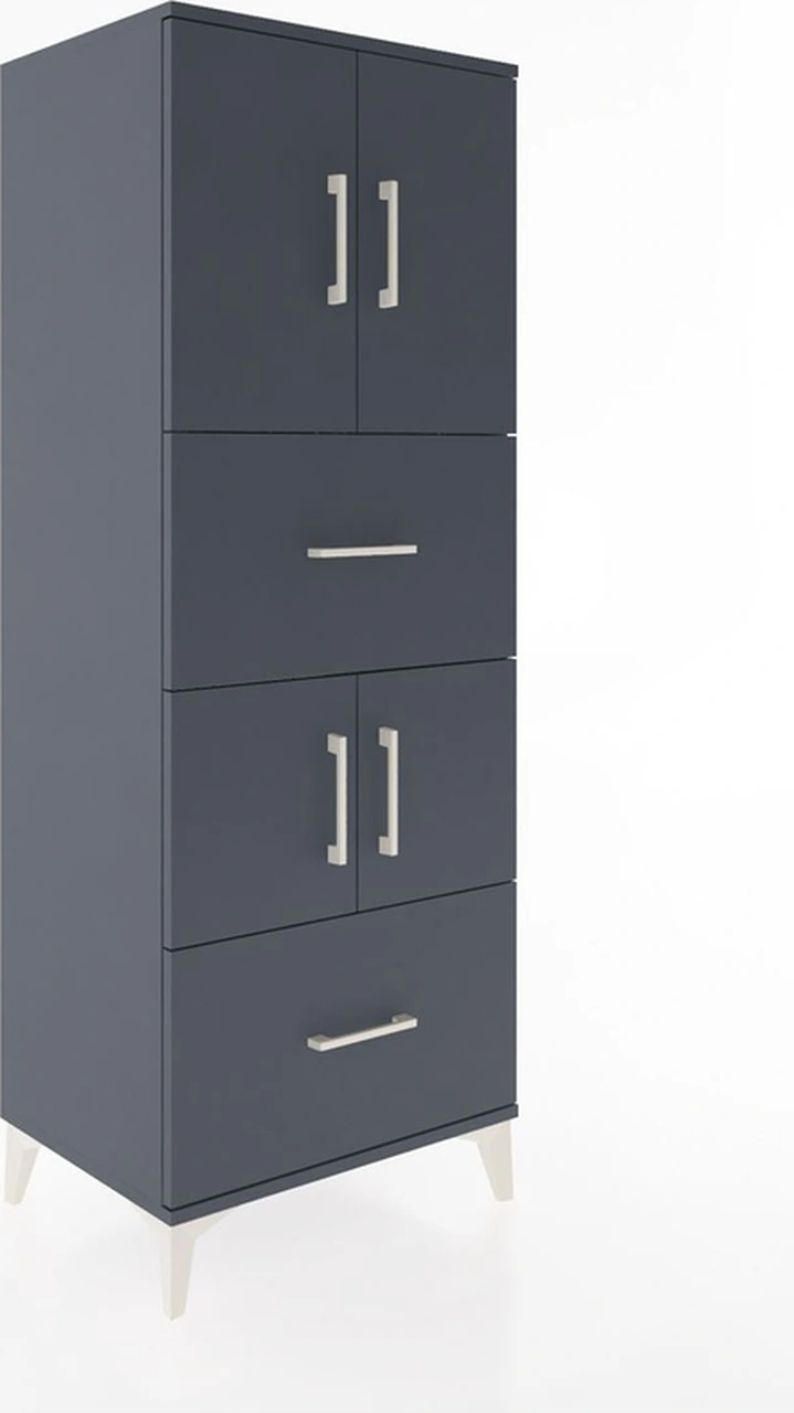 Hyperion Dolap 3 Raflı 2 Çekmeceli 4 Kapaklı 60x44x163 Antras... Antrasit Hyperion Dolap 3 Raflı 2 Çekmeceli 4 Kapaklı 60x44x163 Antras... Antrasit