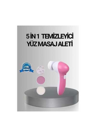 5 Başlıklı Yüz Masaj Aleti Cilt Temizleme, Peeling, Siyah Nokta Ve Gözenek Bakımı Renk
