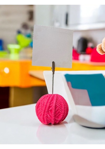Pembe Fosforlu Yumak Fotoğraf Not Tutacak Hediyelik Ofis Masası Pembe