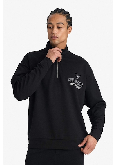 Defacto Defactofit Nba Chicago Bulls Oversize Geniş Kalıp Dik Yaka Fermuarlı Sweatshirt F9813ax25aubk81 Siyah-bk81 Defacto Defactofit Nba Chicago Bulls Oversize Geniş Kalıp Dik Yaka Fermuarlı Sweatshirt F9813ax25aubk81 Siyah-bk81