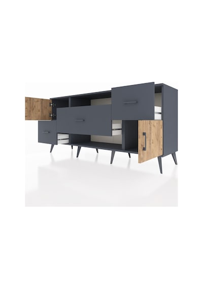 Hyperion Konsol 2 Raflı 3 Çekmeceli 2 Kapaklı 176x44x83 Antrasit-çam/antrasit Çam/antrasit Hyperion Konsol 2 Raflı 3 Çekmeceli 2 Kapaklı 176x44x83 Antrasit-çam/antrasit Çam/antrasit