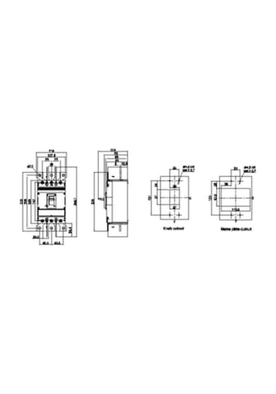Siemens 3vj1220-3da32-0aa0 Sinoplus Kompakt Şalter, 3 Kutup 25ka 3vj12, 200 Amper Sabit Tip Termik