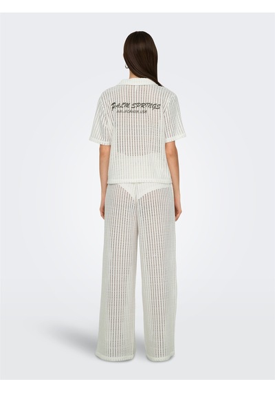 Only Onlfreya S/s Polo Cardıgan Jrs Kadın Beyaz Hırka - 15349327 Beyaz