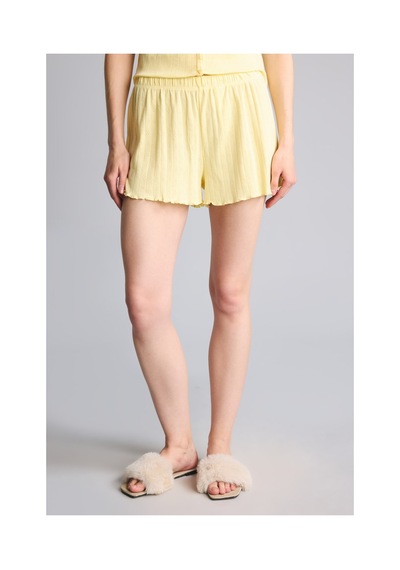 Defacto Regular Fıt Kısa Kollu Pijama Takımı H7072ax26smyl83 Sarı-yl83