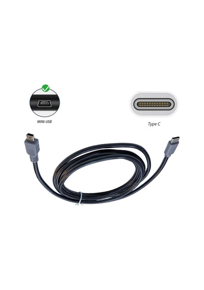 2 Metre Type-c Den 5 Pin Mini Usb Ye Şarj Ve Data Kablosu