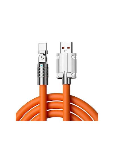 Usb'den Type-c'ye 180 Döner Hızlı Şarj Kablosu 120w 1m