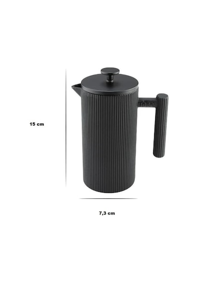 Linden Döküm Demlik French Press 800 Ml Siyah Siyah