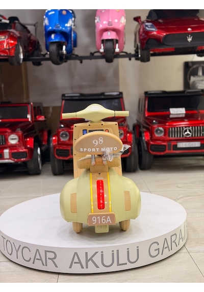 Vespa Küçük Boy Akülü Motor 1-4 Yaş Yeşil
