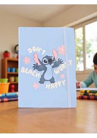 Keskin Color Lisanslı Stitch Don't Beach Worry Happy 80 Yaprak A5 Defter