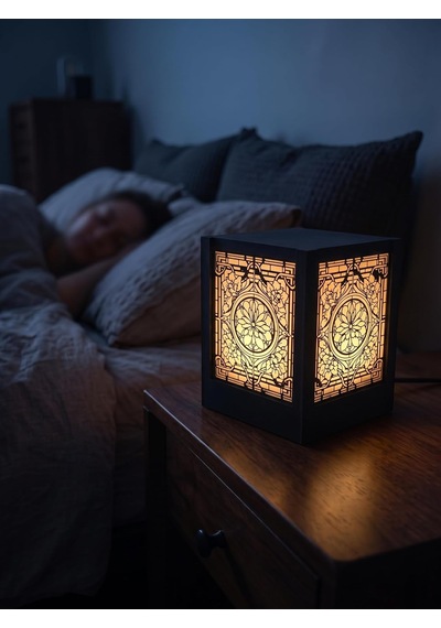 Serie Lumina Shoji Masa Ve Gece Lambası - Full Çiçekli Kamon Duvar 4 Duvar Japon Feneri Sıcak Led Ambiyans Iş Diğer
