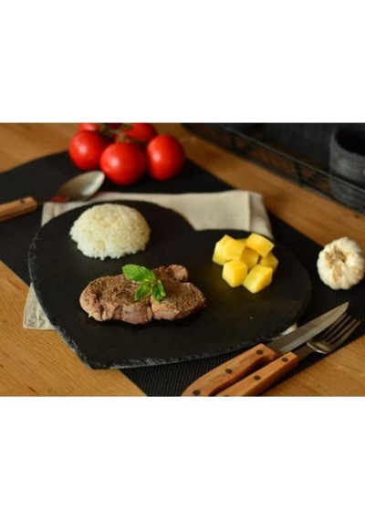 Bambum Mia - Doğal Taş Kalp Tabak 25 Cm
