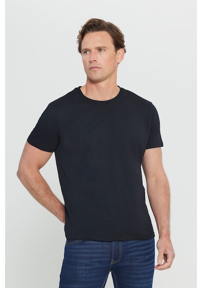 AC&Co / Altınyıldız Classics 4A4800000001SYHXS Slim Fit Bisiklet Yaka Kısa Kol Pamuklu Erkek Tişört Siyah