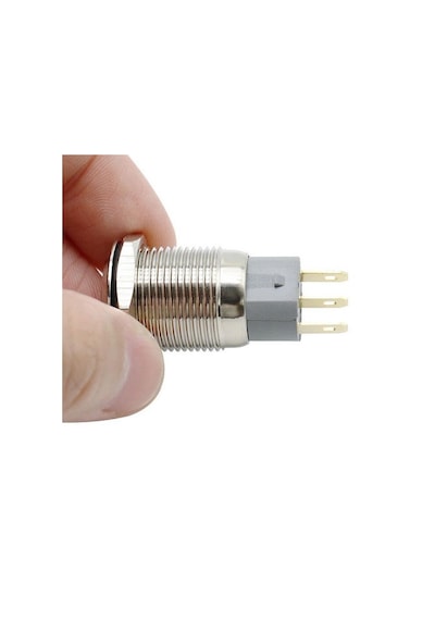 16mm Metal Panel Montaj Düz Kafa Latch Buton No Nc Dc 6a 12v Ac 3a 250v Ip67 Su Geçirmez Düğme Star