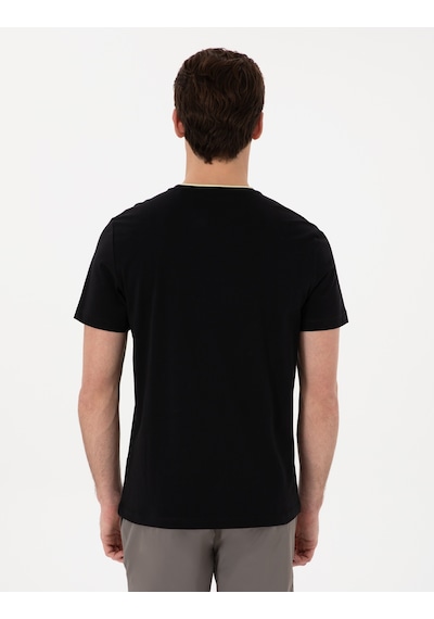 Pierre Cardin Erkek Siyah Tişört 50302577-vr046 Siyah