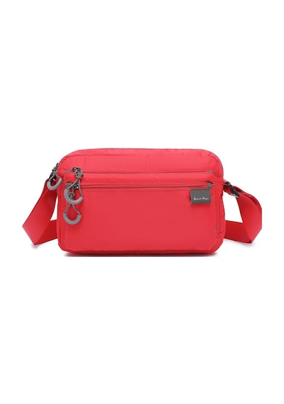 Smart Bags Ekstra Hafif Kumaş Postacı Çantası Bc 3148 - Siyah Kırmızı