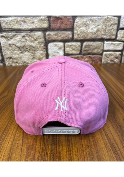 Hamze Ny Newyork Nakışlı Hiphop Snapback Rapper Drip Şapka Cap Pembe - Beyaz