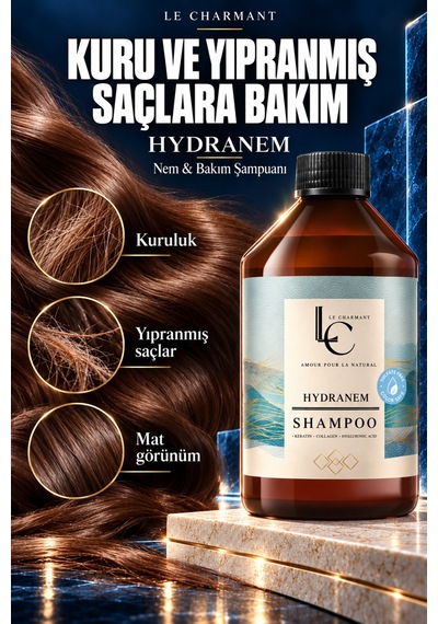 Kuru Ve Yıpranmış Saçlar İçin Şampuan Yoğun Nem & Onarım Keratin Ha Sülfatsız Tüm Saç Tipleri