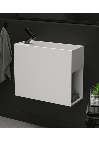 Akrilik-Corian Solid Banyo Dolabı (479187600) Beyaz