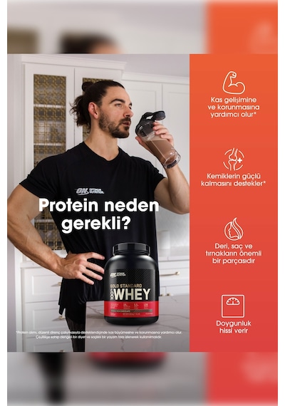 100% Whey Gold Standard Çikolata Aromalı 899g 29 Servis Yüksek Protein Tozu Çikolata