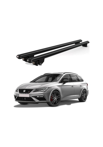 Kanca Seat Leon X-perience 2013-2020 Uyumlu Siyah Kilitli Ara Atkı 110cm Port Bagaj Tavan Barı