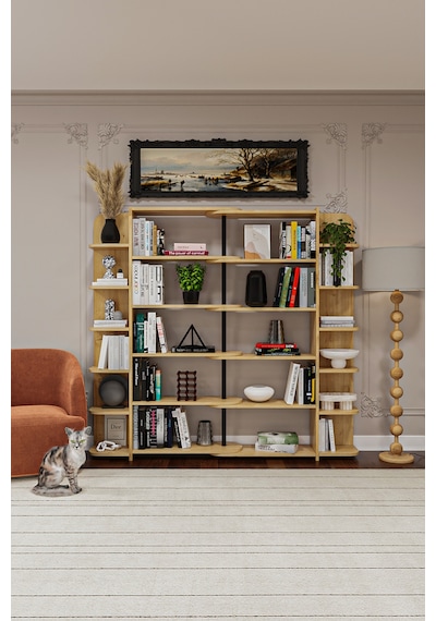 Asra Trend Modern Dönebilen Ayarlanabilir Raflı Ev Ofis Kitaplık %100 Mdf Dekoratif Kütüphane Kitaplık Dk01 Safir Meşe Asra Trend Modern Dönebilen Ayarlanabilir Raflı Ev Ofis Kitaplık %100 Mdf Dekoratif Kütüphane Kitaplık Dk01 Safir Meşe