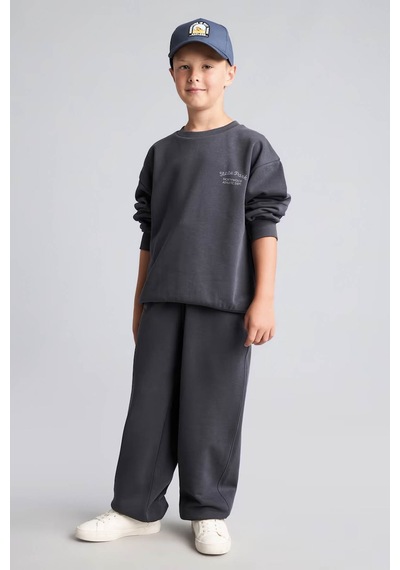Defacto Nakışlı Antrasit Erkek Çocuk Sweatshirt H9683a8/ar31