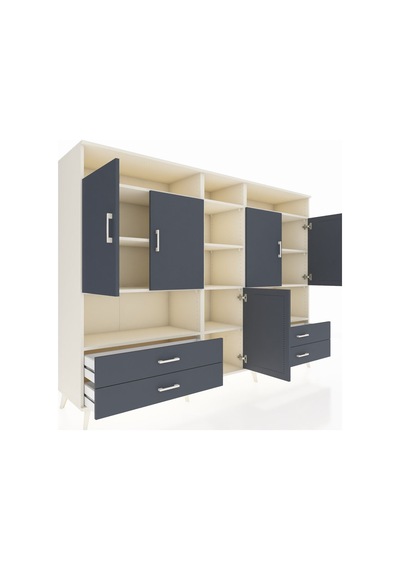 Hyperion Dolap 12 Raflı 4 Çekmeceli 5 Kapaklı 220x44x163 Aytaşı-a Aytaşı-antrasit Hyperion Dolap 12 Raflı 4 Çekmeceli 5 Kapaklı 220x44x163 Aytaşı-a Aytaşı-antrasit