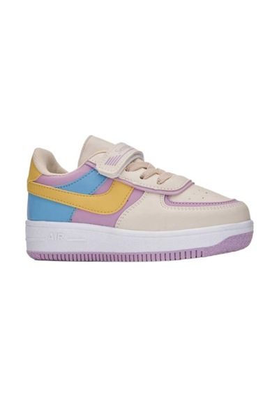 Sempaty Kids Sneaker Esnek Rahat Çocuk Spor Ayakkabı Tam Kalıp Günlük Ayakkabı Bej Lila
