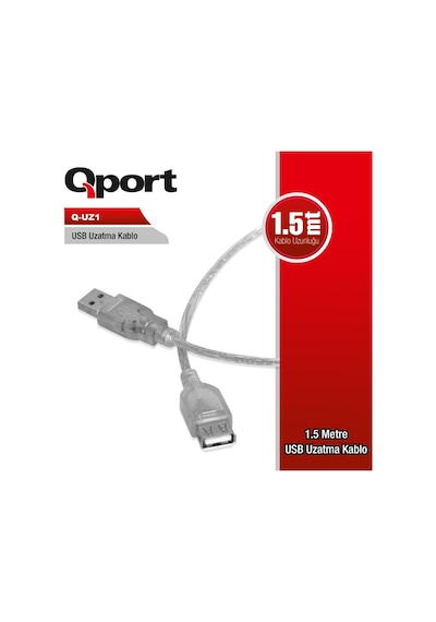 Qport Q-Uz1 1 5M Usb 2.0 Uzatma Kablosu