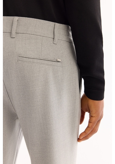 Avva Erkek Açık Gri Yanı Lastikli Kolay Ütülenen Slim Fit Pantolon A52y3040