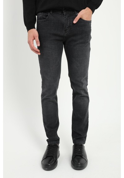 Erkek Slim Fit Siyah Jean-19304