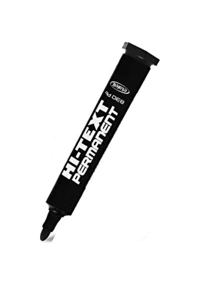 Siyah Yuvarlak Uçlu Markör Permanent Kalem 3 Adet Hı-text Marker Mürekkep Siyah 30 Ml 1 Adet Brons Koli Kalemi