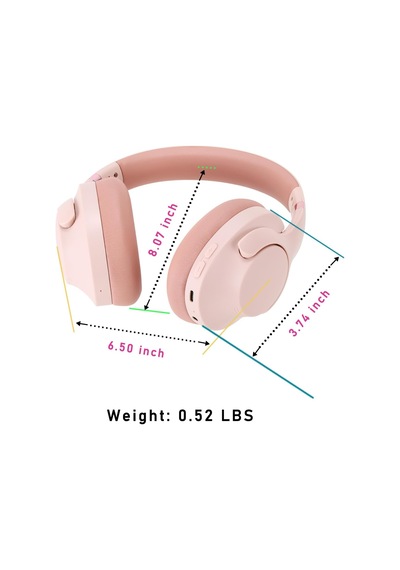 Tr Aktif Gürültü Önleyici Kulaklık, Kablosuz Kulak Üzerinden, 50 Saat Çalma Süresi Bluetooth 5.4 Kulaklık, Mikr