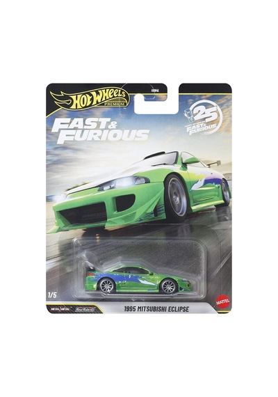 Hot Wheels 1995 Mıtsubıshı Eclıpse - Fast And Furıous - Premıum - 1/64 Yeşil