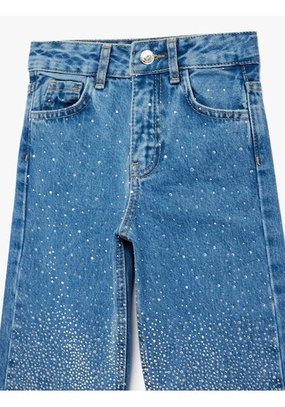 Koton Pamuklu Cepli Normal Bel Loose Fit Geniş Paça Jean Pantolon Orta İndigo 6skg40022ad İndigo Koton Pamuklu Cepli Normal Bel Loose Fit Geniş Paça Jean Pantolon Orta İndigo 6skg40022ad İndigo