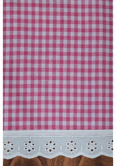 Peçete Kareli Fistolu 6 Lı Retro 20x30 Cm Pembe