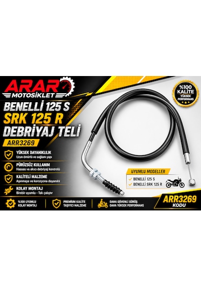 Benelli 125 S-srk 125 R Debriyaj Teli-arr3269 Siyah