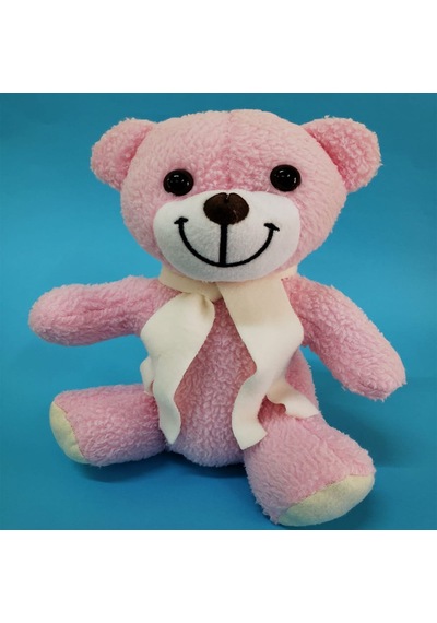 Pembe Peluş Atkılı Oyuncak Ayıcık
