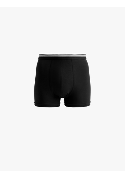 Koton Lastik Detaylı Pamuklu 3'lü Boxer Seti Antrasit 6wlm90070mk Antrasit