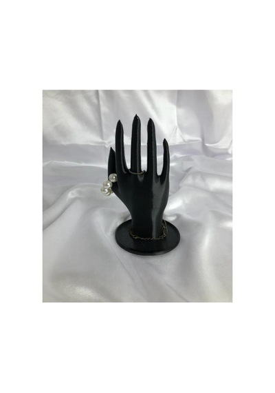 Siyah 18 Cm Dekoratif Beyaz El Takı Mankeni, Yüzük Standı, Ürün Sergileme Standı, Organizer